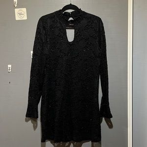 L Idyllwind Black Lace Dress